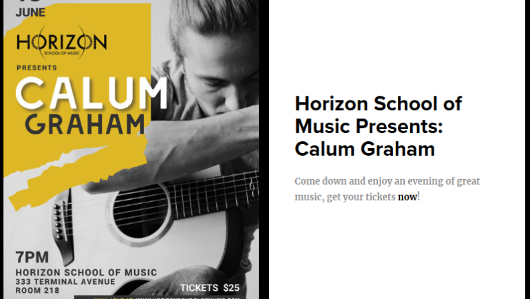 Calum Graham: Presented By Horizon School of Music